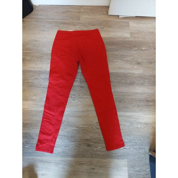 Cisono AGaci Womens Red Pants Size L Rayon/Nylon/Spandex Blend Slim Fit - Picture 3 of 3
